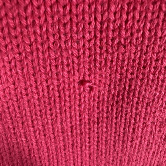 EVEREVE Remy Crochet 100% Cotton Pullover Sweater Women’s Large Pink Knit Boho - Picture 5 of 10